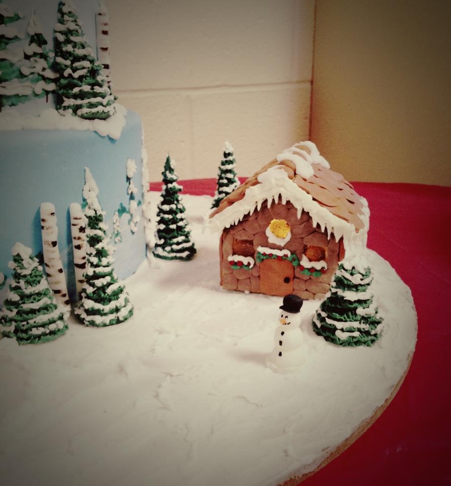 Christmas Village Cake - CakeCentral.com