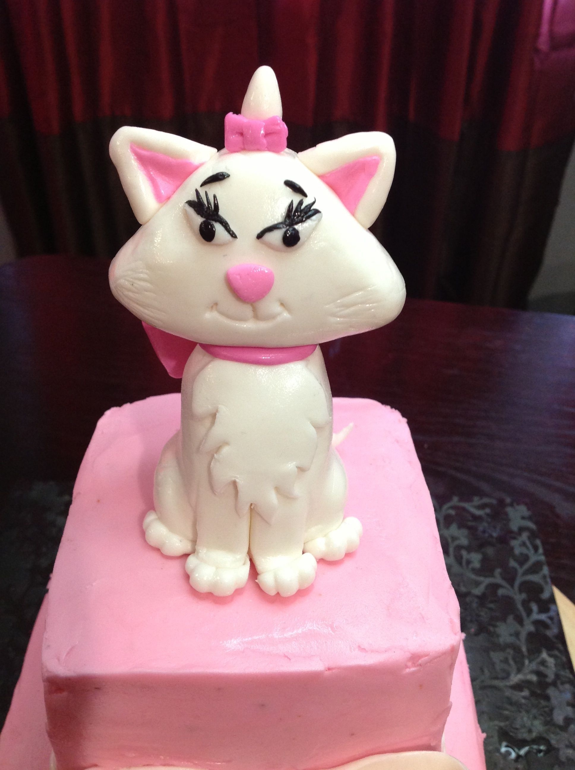 Hawaiian Theme Cake Fondant Covered Cake Airbrushed Sunset With Fondant