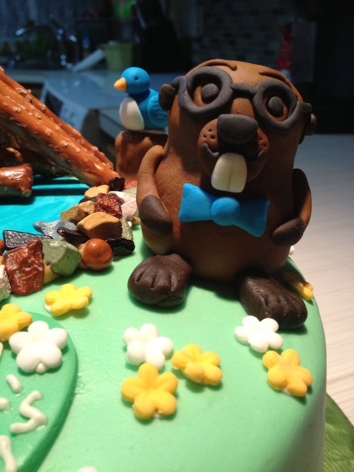 Beaver Father's Day Cake!