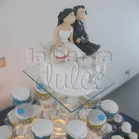 Dj Groom Cowboy Bride Wedding Cake Cupcakes Pastel De Boda Con Cubiletes Guatemala
