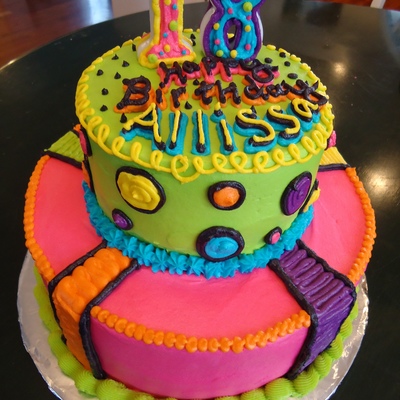 Neon Bright Birthday Cake Neon Bright Birthday Cake