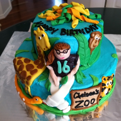 Chelsea's Zoo Birthday Cake Chelsea's Zoo Birthday Cake