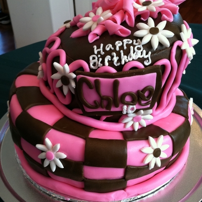 Whimsical Topsy Turvy Pink N Brown Birthday Whimsical Topsy Turvy Pink N Brown Birthday