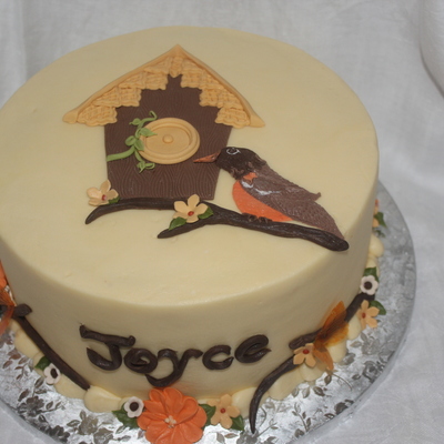 Bird House And Robin Bird House And Robin