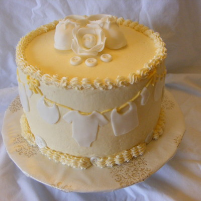 Clothesline Baby Shower Cake Clothesline Baby Shower Cake