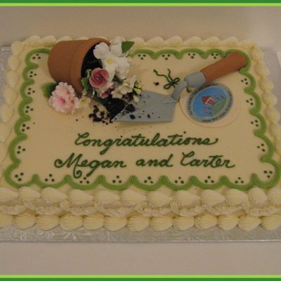 Gardening Themed Bridal Shower Cake Gardening Themed Bridal Shower Cake