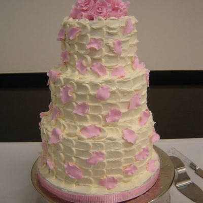 Falling Petals, Buttercream Wedding Cake Falling Petals, Buttercream Wedding Cake