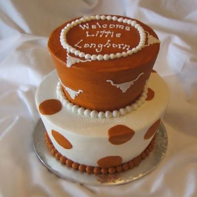 Little Longhorn Baby Shower Cake Little Longhorn Baby Shower Cake