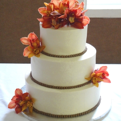 Fall Orchid Wedding on Cake Central