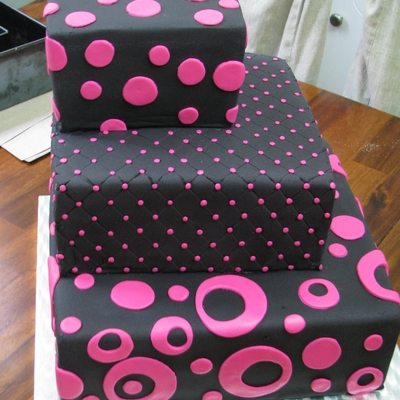 Hot Pink And Black Wedding Cake Hot Pink And Black Wedding Cake