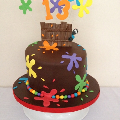Paintball Birthday Cake Paintball Birthday Cake
