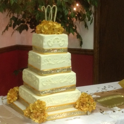 6, 8, 10, 12 Square Wedding Cake 6, 8, 10, 12 Square Wedding Cake