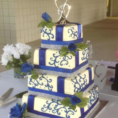 Royal Blue Wedding Cake Royal Blue Wedding Cake