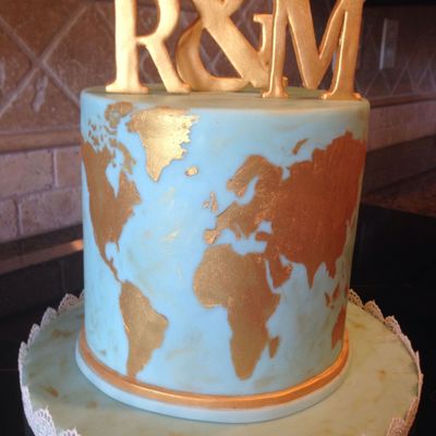 First Anniversary Cake For A Couple Who Are International Missionaries They Also Had Maps And Globes As Decorations In Their Wedding Recept... First Anniversary Cake For A Couple Who Are International Missionaries They Also Had Maps And Globes As Decorations In Their Wedding Recept...