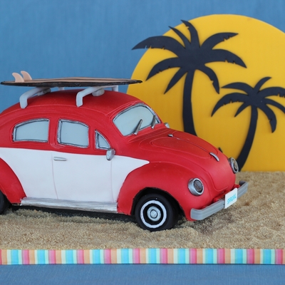 Vintage Vw Bug On Beach With Sunset Backdrop Vintage Vw Bug On Beach With Sunset Backdrop
