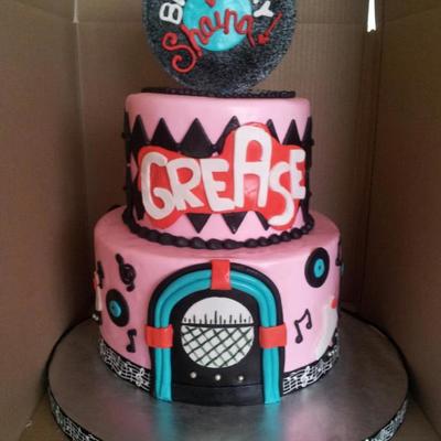 1960S Grease Tiered Cake 1960S Grease Tiered Cake