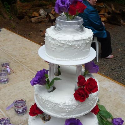 First Wedding Cake on Cake Central