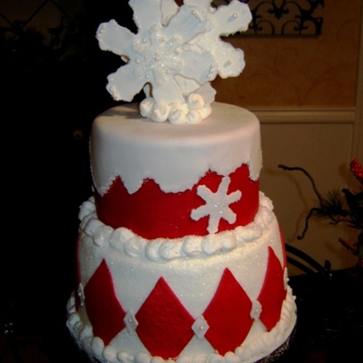 Red And White Christmas Cake Red And White Christmas Cake