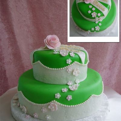 Lime Green Wedding on Cake Central