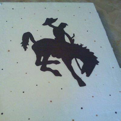 Cowboy And Bucking Horse Half Sheet Cake Cowboy And Bucking Horse Half Sheet Cake