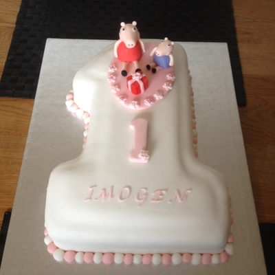 Peppa Pig Number One Cake Peppa Pig Number One Cake