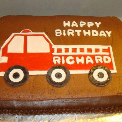 Simple Firetruck Cake Simple Firetruck Cake