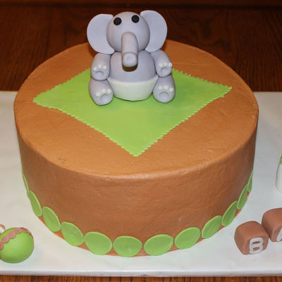 Elephant Baby Shower Cake Gumpaste Elephant Bottles Rattle And Blocks Elephant Baby Shower Cake Gumpaste Elephant Bottles Rattle And Blocks