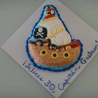 Pirate Ship With Six On Board Pirate Ship With Six On Board