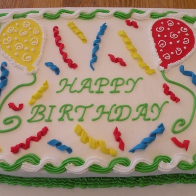 Balloons And Confetti Birthday Cake on Cake Central