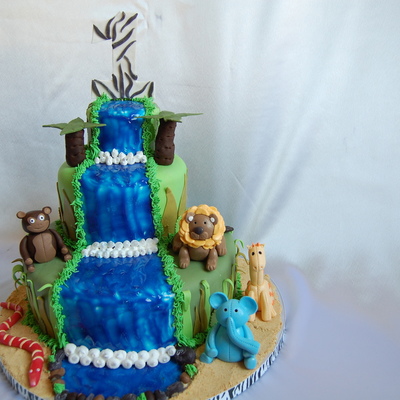 Jungle Themed Cake Jungle Themed Cake
