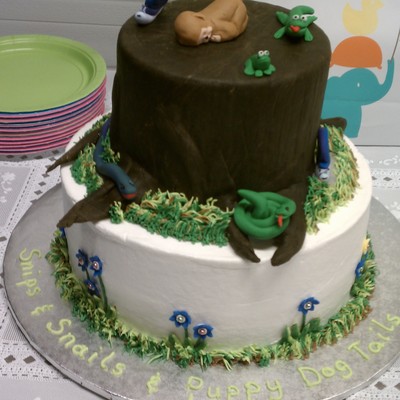 Stump Is A Cake Dummy Covered With Chocolate Fondant With Fondant Critters And Puppy Baby I Have Also Discovered Tht If I Put The Cake O Stump Is A Cake Dummy Covered With Chocolate Fondant With Fondant Critters And Puppy Baby I Have Also Discovered Tht If I Put The Cake O
