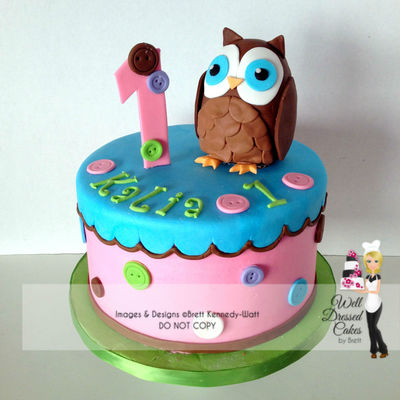 Owl 1St Birthday Cake Owl 1St Birthday Cake