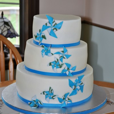 Pinwheel Themed Wedding Cake Pinwheel Themed Wedding Cake