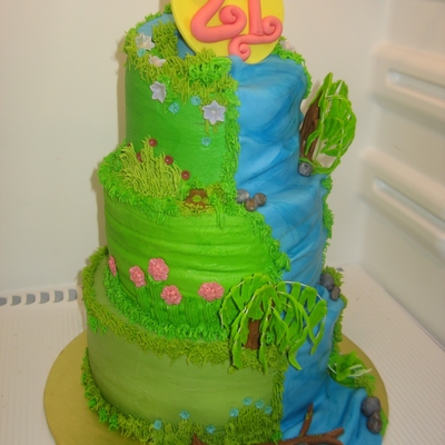 Naturesque Tiered Cake Naturesque Tiered Cake