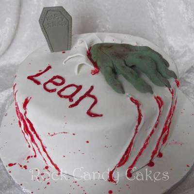 Slashed Fondant Cake on Cake Central