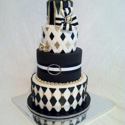 Harlequin Halloween Party Cake Harlequin Halloween Party Cake