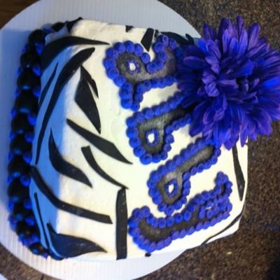 Zebra Print Birthday Cake Zebra Print Birthday Cake