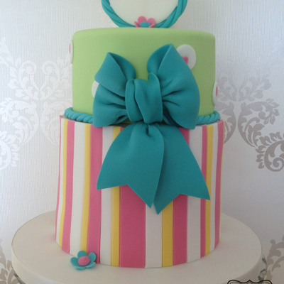 This Is One Of The 2 Cakes That I Made For The Christening Of Twins Annie Amp Eliza Their Mum Wanted Fun And Funky Still Girly And I Sug This Is One Of The 2 Cakes That I Made For The Christening Of Twins Annie Amp Eliza Their Mum Wanted Fun And Funky Still Girly And I Sug