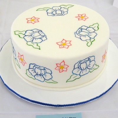 Painted Flower Cake Painted Flower Cake