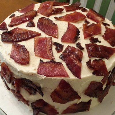 A Friend Handed Me A Picture And Said Make Me This So I Did Golden Butter Cake Made With A Brown Sugarbuttermaple Syrupcandied Bacon A Friend Handed Me A Picture And Said Make Me This So I Did Golden Butter Cake Made With A Brown Sugarbuttermaple Syrupcandied Bacon