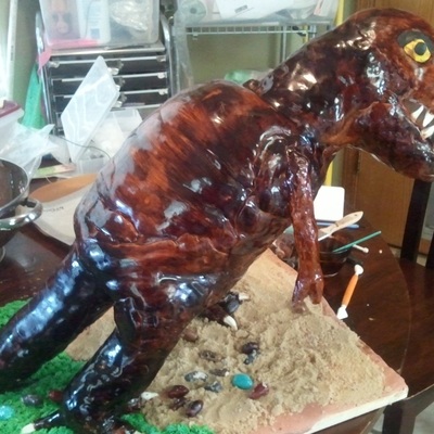 Standing Dinosaur Cake Standing Dinosaur Cake