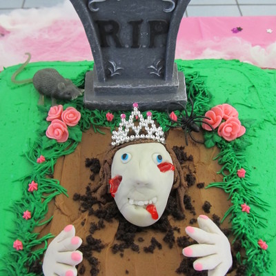 Sweet 16/zombie Birthday Cake on Cake Central