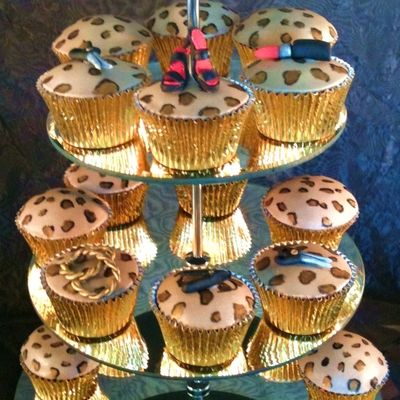 Leopard Print Cupcake Tower Leopard Print Cupcake Tower