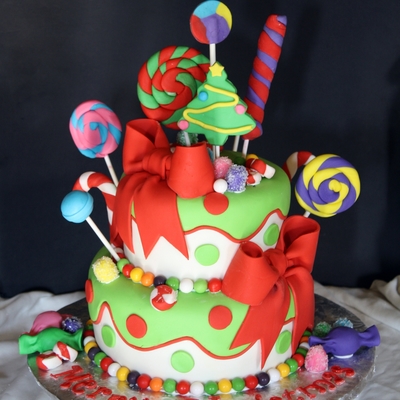 Holly Jolly Christmas Candy Cake Holly Jolly Christmas Candy Cake