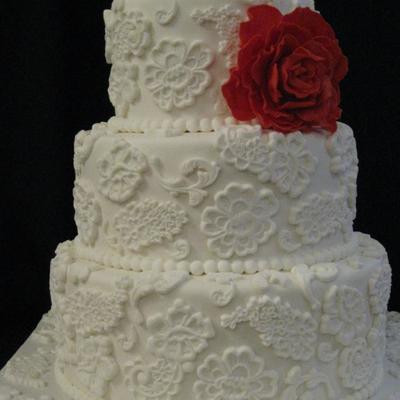 Lace Wedding Cake Lace Wedding Cake