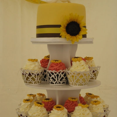 Sunflower Wedding Cupcakes Sunflower Wedding Cupcakes