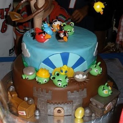 Zachary's Angry Birds 5Th Birthday Cake Zachary's Angry Birds 5Th Birthday Cake
