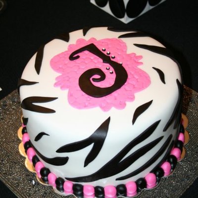 Zebra Birthday Cake Zebra Birthday Cake