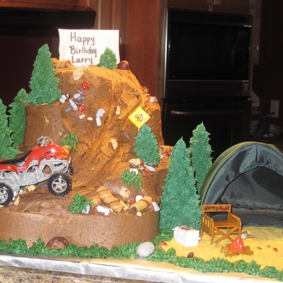 4 Wheeler Outdoor Cake For 40Th 4 Wheeler Outdoor Cake For 40Th