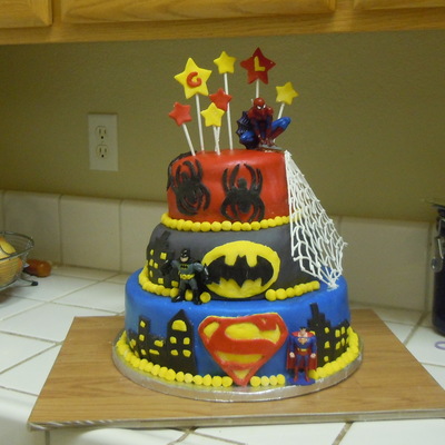 Superhero Birthday Cake Superhero Birthday Cake